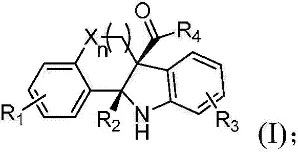 2,3-condensed ring indoline derivative and synthesizing method and application thereof