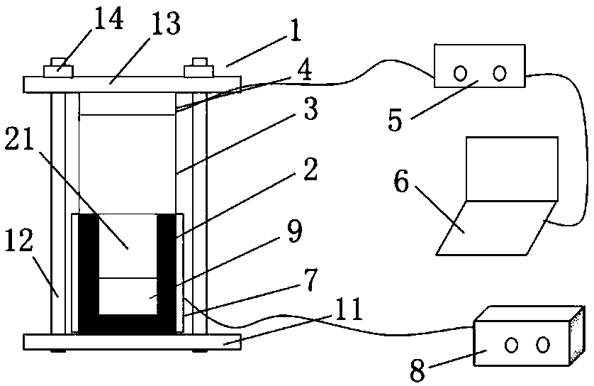 Device for rapid assessment of cook-off response degree of solid propellant