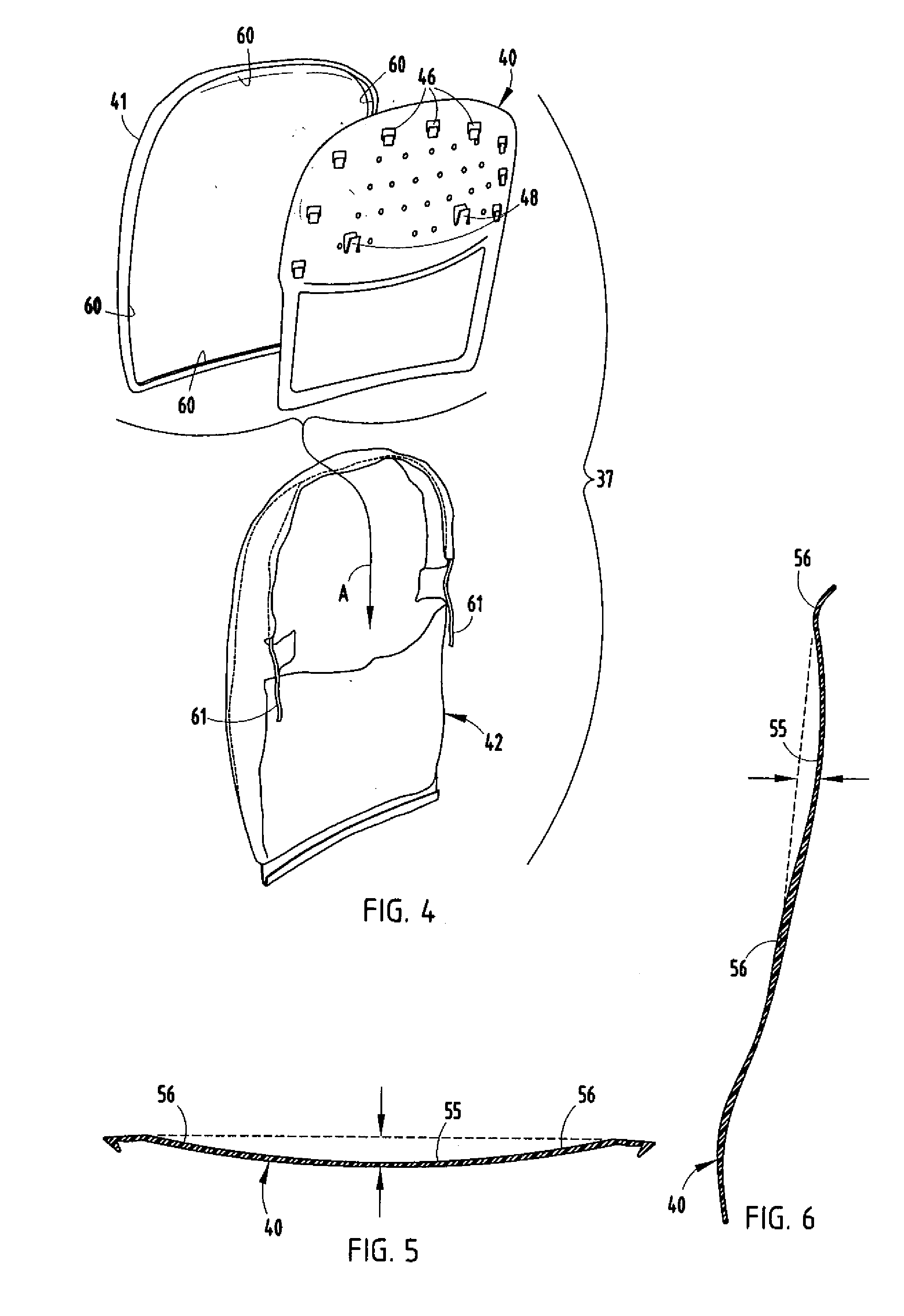 Seating unit with formed cushion, and manufacturing method