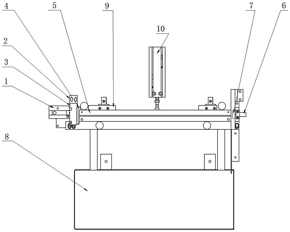 Material collecting mechanism used for producing flat bridge and working method for material collecting mechanism