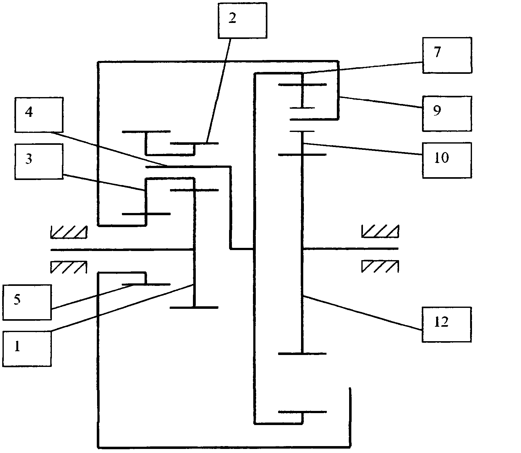 Automatic geared variator for changing gear ratio without disengaging gears and without control devices or therewith