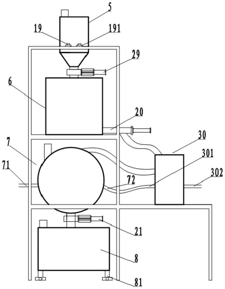 Pipe raw material mixing system