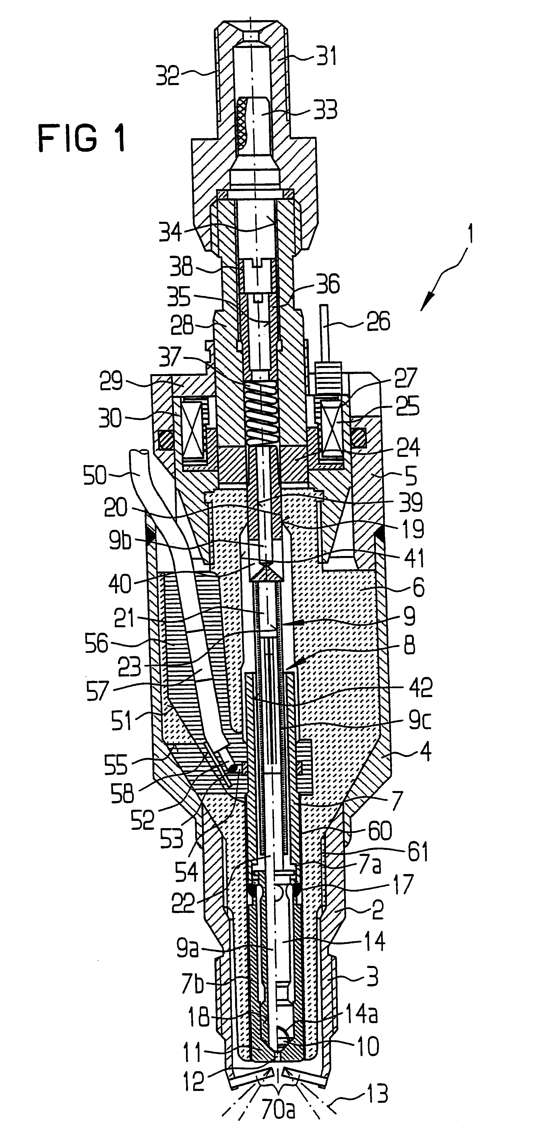 Fuel injection valve with integrated spark plug