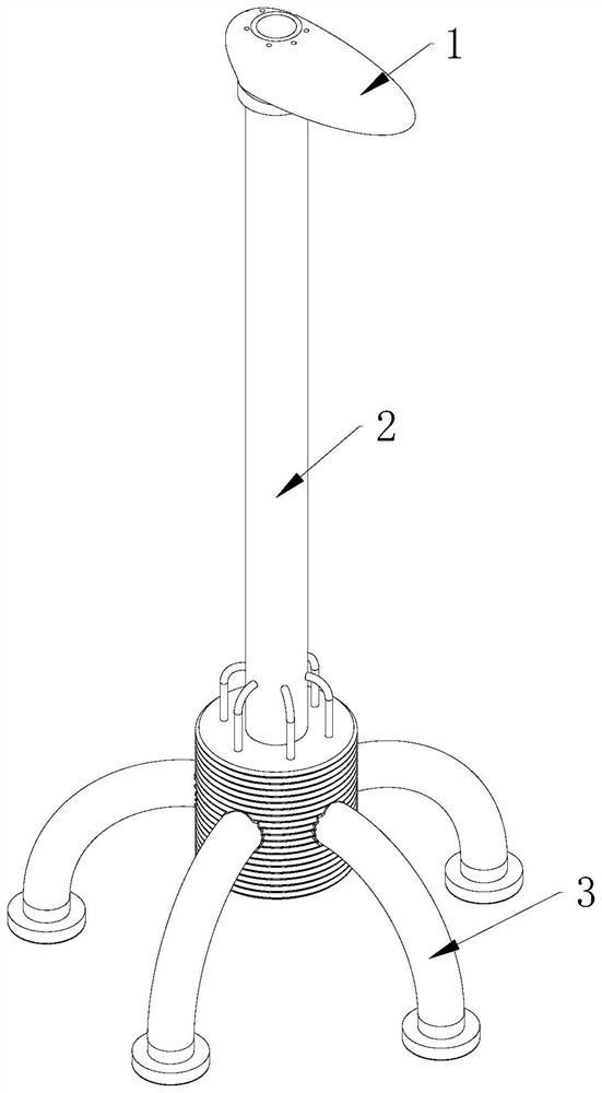 Walking stick capable of performing airflow type heat dissipation on palm center