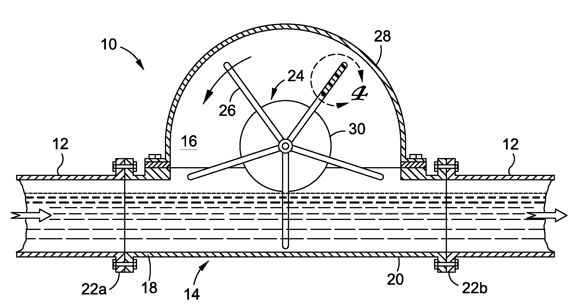 Inline hydro electric generation system