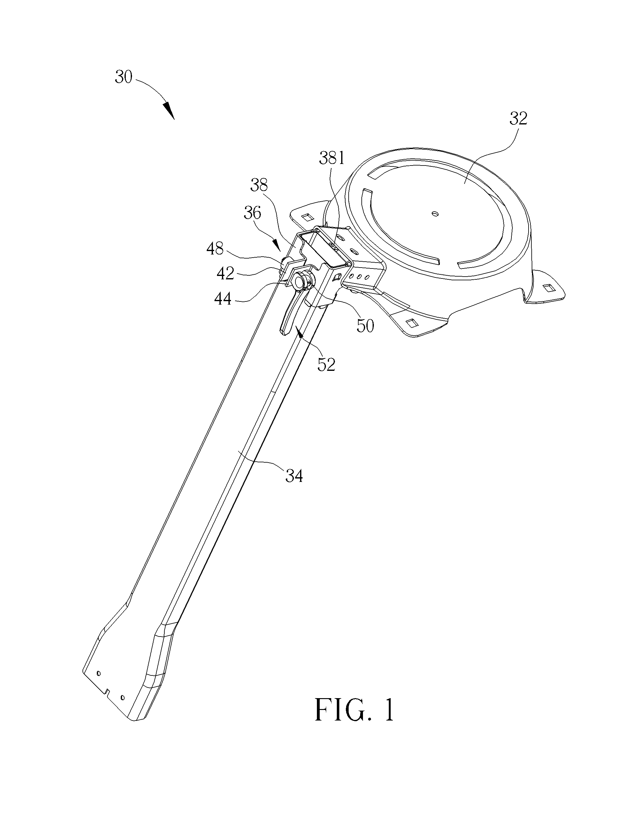 Clamping mechanism with easy assembly and antenna device therewith