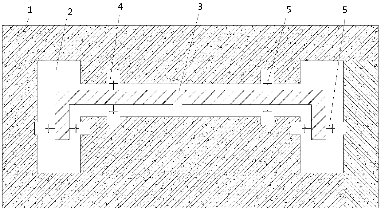 Sluice gate bottom sill limiting fixing device and method