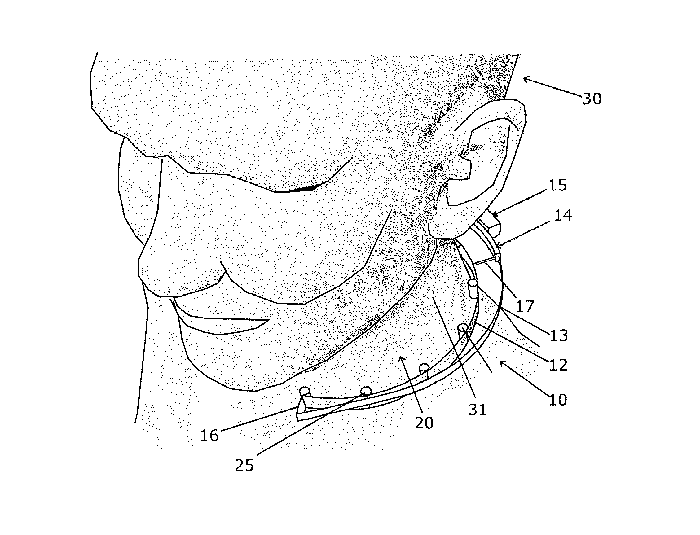 Tactile communication device for the neck