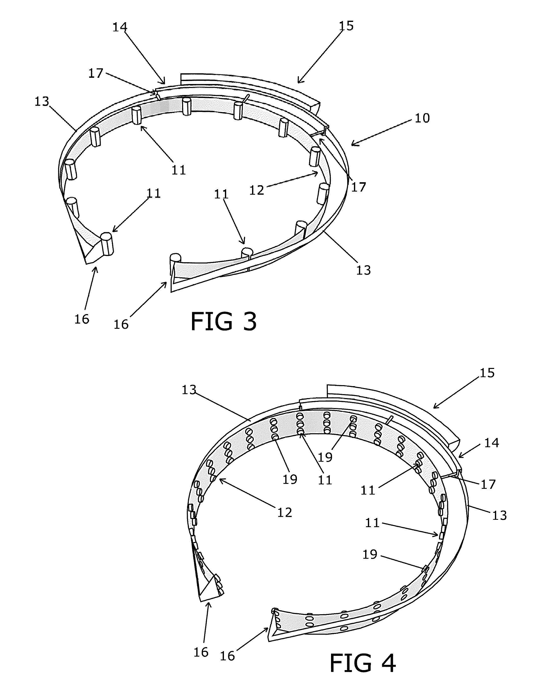 Tactile communication device for the neck