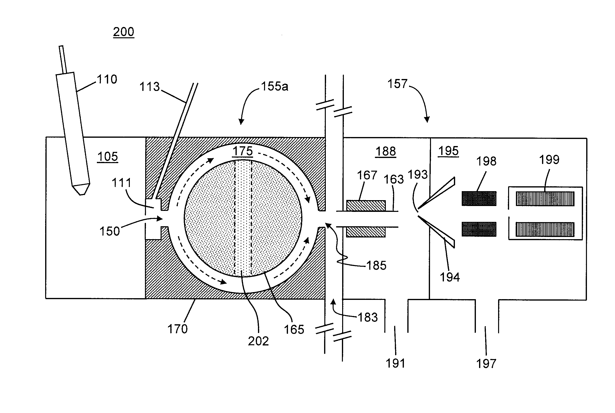 FAIMS Having a Displaceable Electrode for On/Off Operation