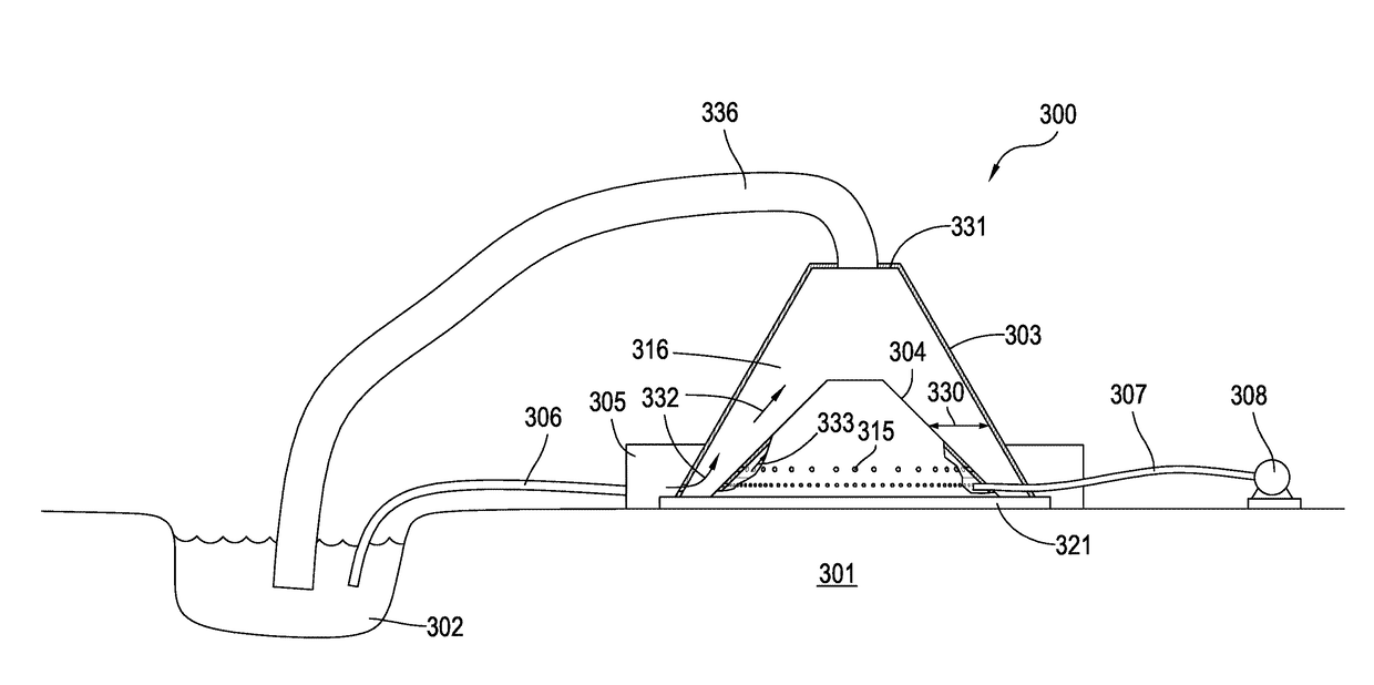 Apparatus for lifting liquid in a body of liquid