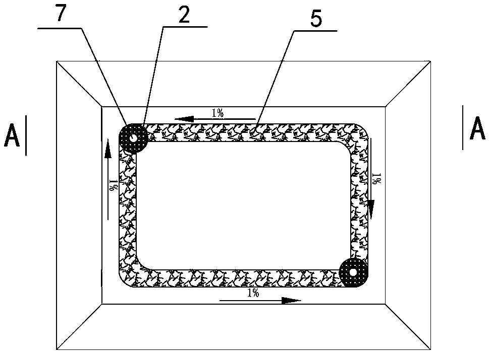 Raft built-in dewatering structure, sealing-well structure of dewatering well and sealing-well method