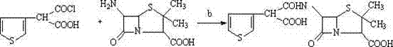 Method for preparing broad-spectrum penicillin antibiotic ticarcillin sodium