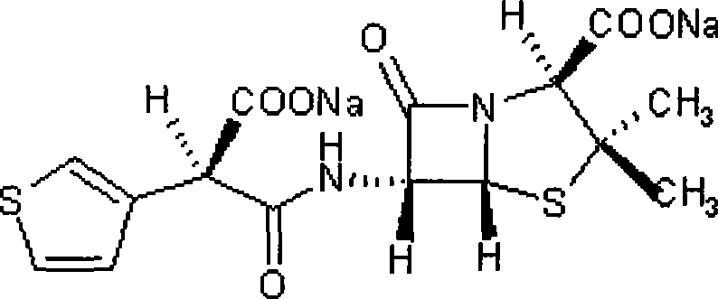 Method for preparing broad-spectrum penicillin antibiotic ticarcillin sodium