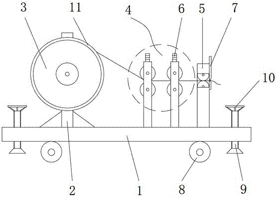 Cable pay-off unit with tension regulating function