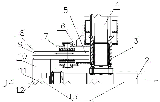 Anti-winding flap type rudder guide rod transmission device