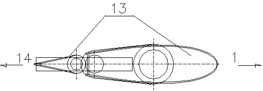 Anti-winding flap type rudder guide rod transmission device