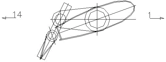 Anti-winding flap type rudder guide rod transmission device