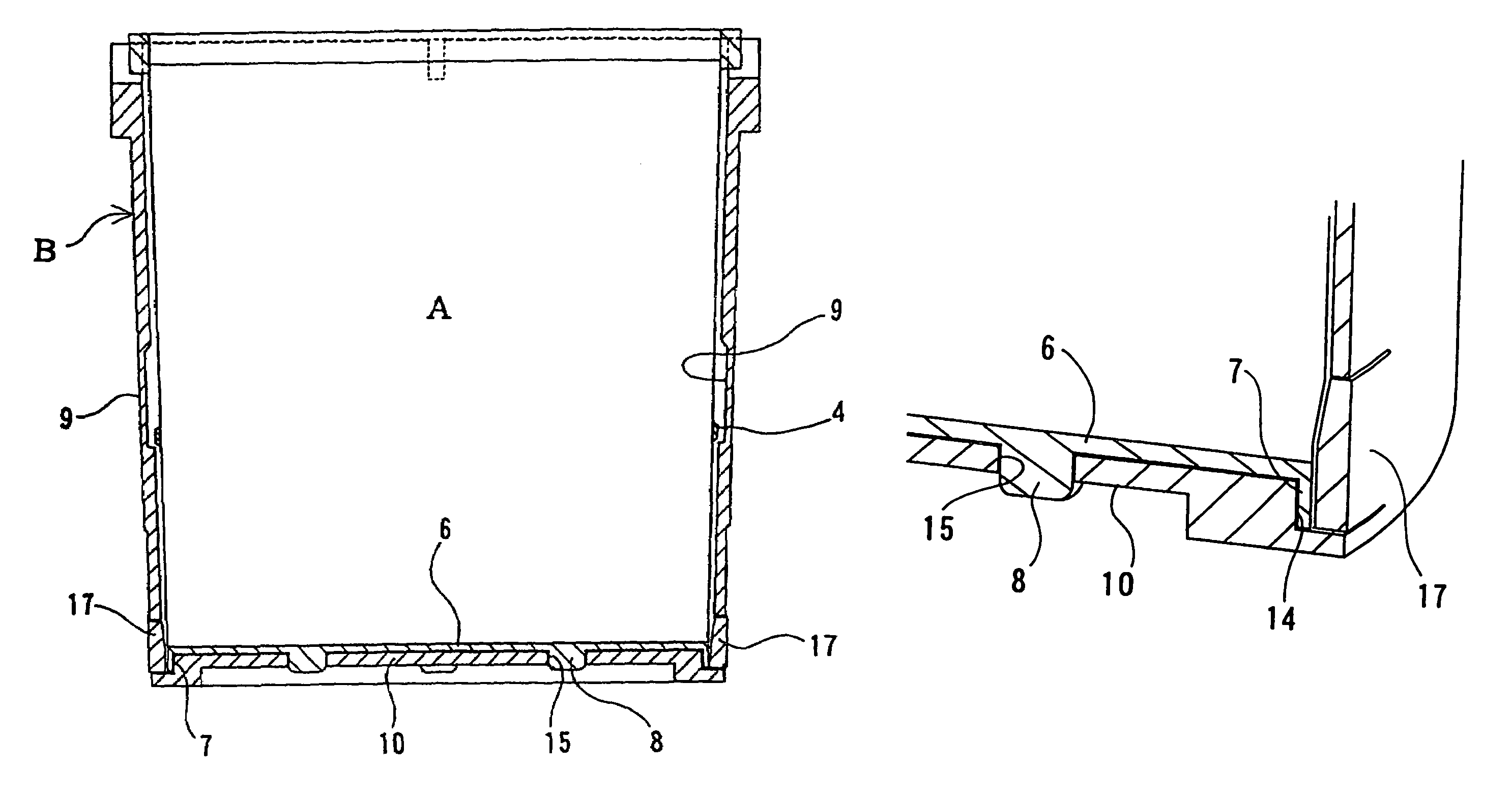 Holding container, external container for kneading and transportation, and kneading device