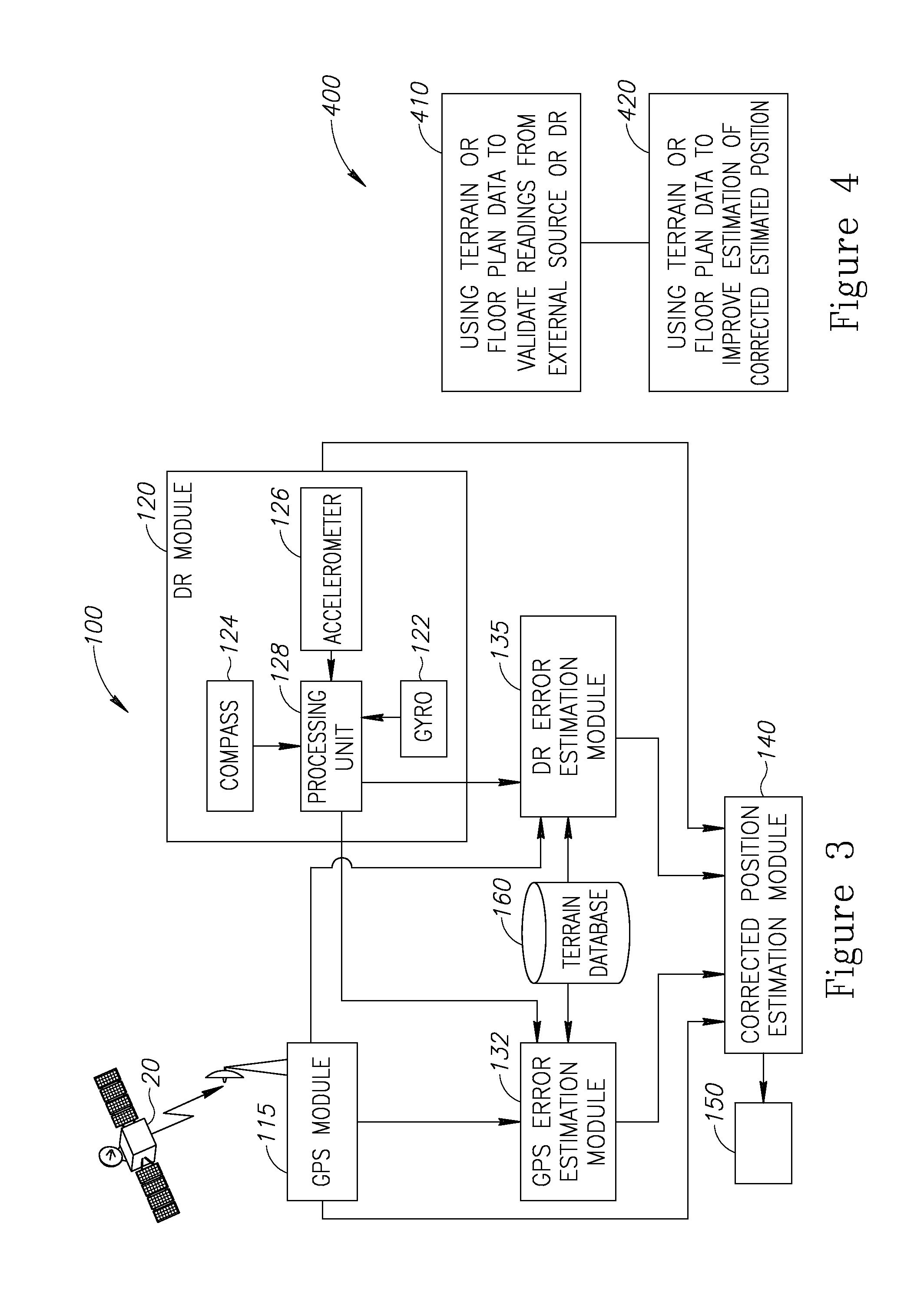 Multiple data sources pedestrian navigation system