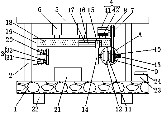 Multilayer plate attaching device convenient for gluing