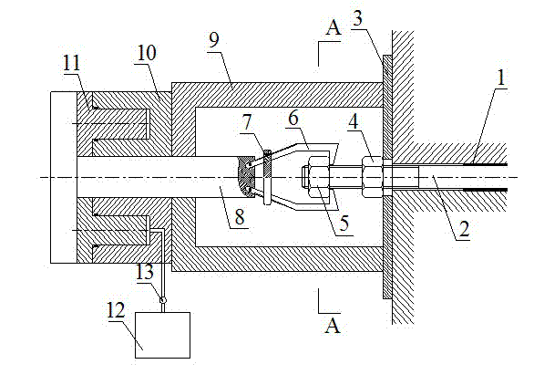 Method and device for exerting anchor rod pretightening force