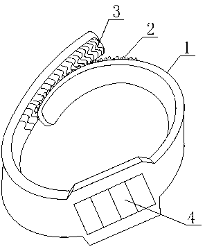 Medical wrist strap of elastic linear adjustment