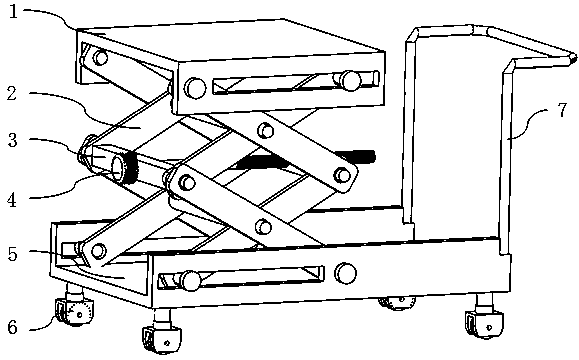 Trolley with elevating platform