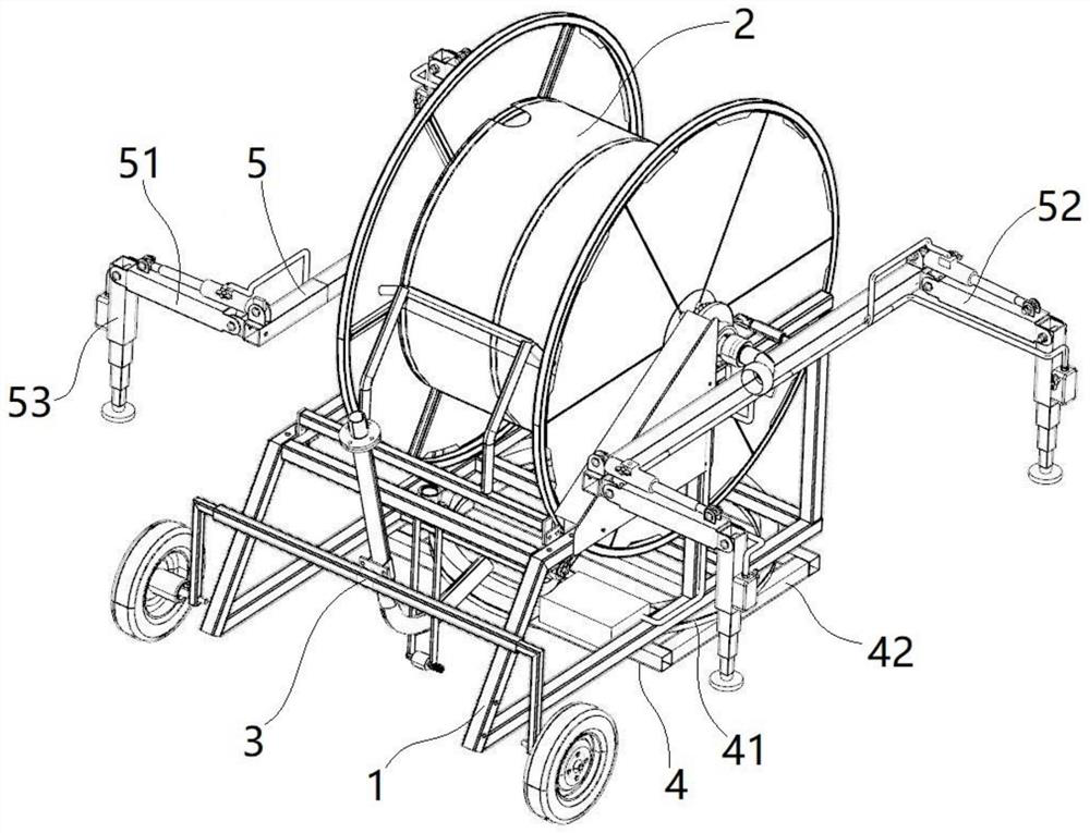 Reel sprinkling machine capable of realizing automatic loading or unloading