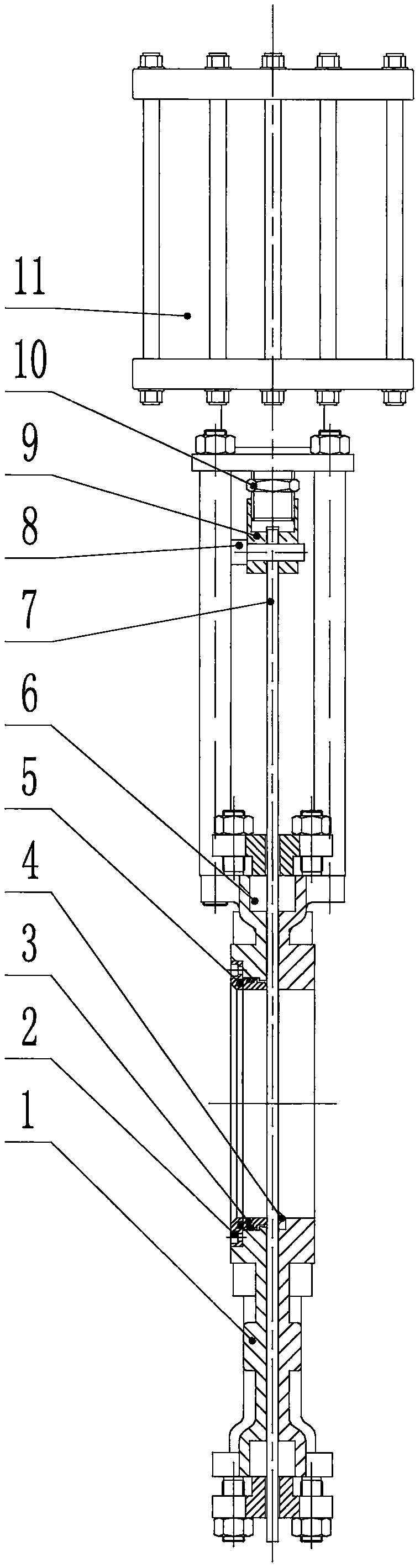 Quick cutting-off deslagging valve