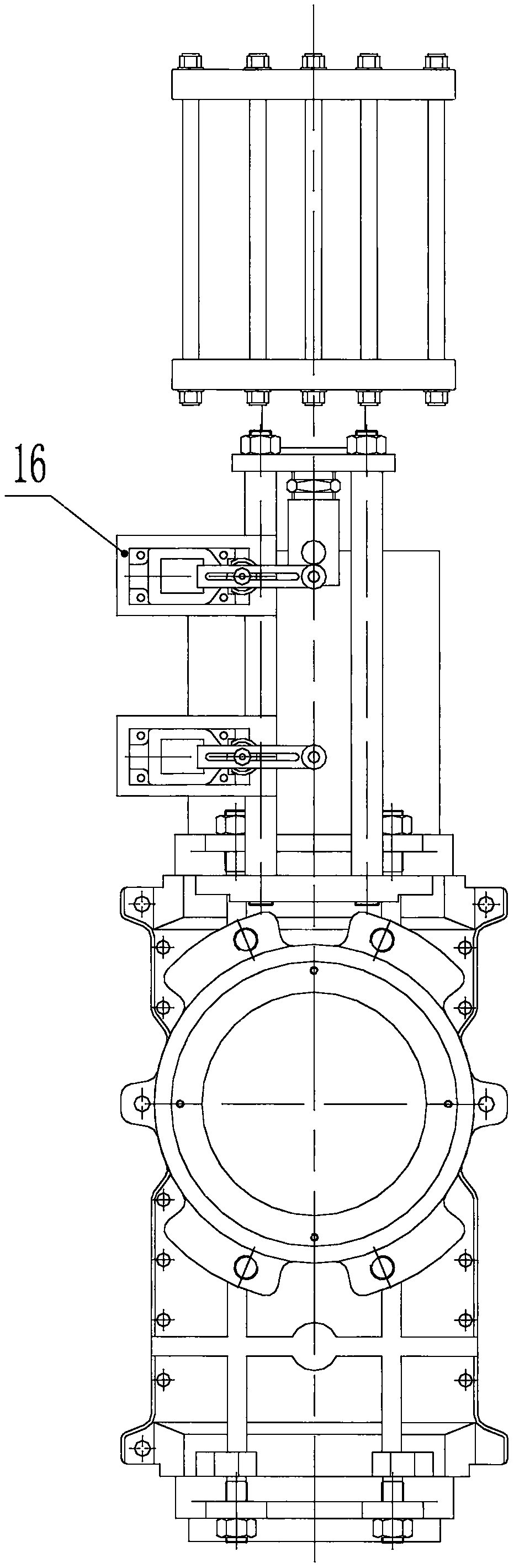 Quick cutting-off deslagging valve