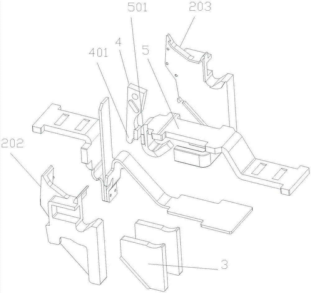 Arc-blowing mechanism of small-sized circuit breaker