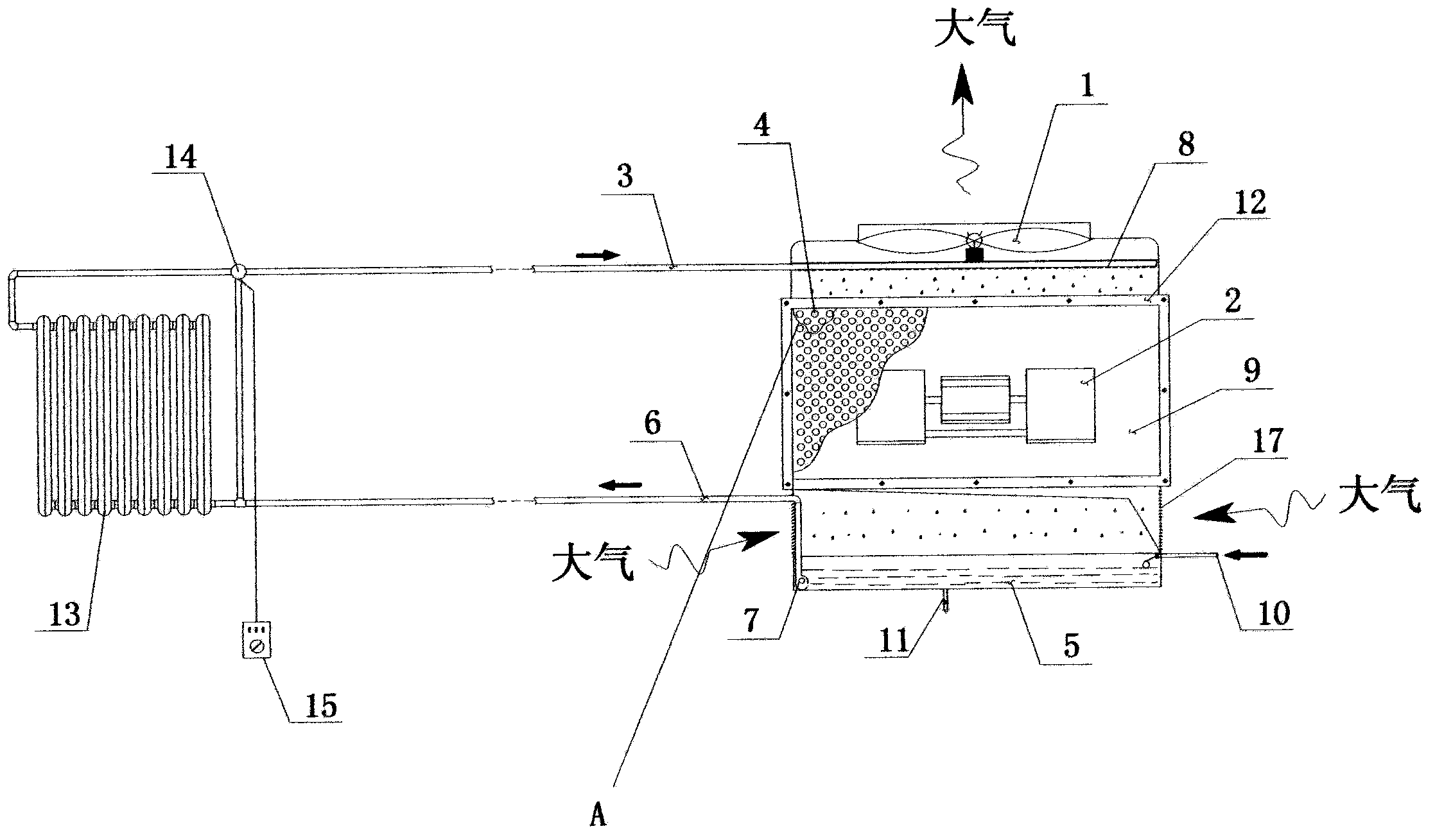 Evaporative cooling double-effect air conditioner