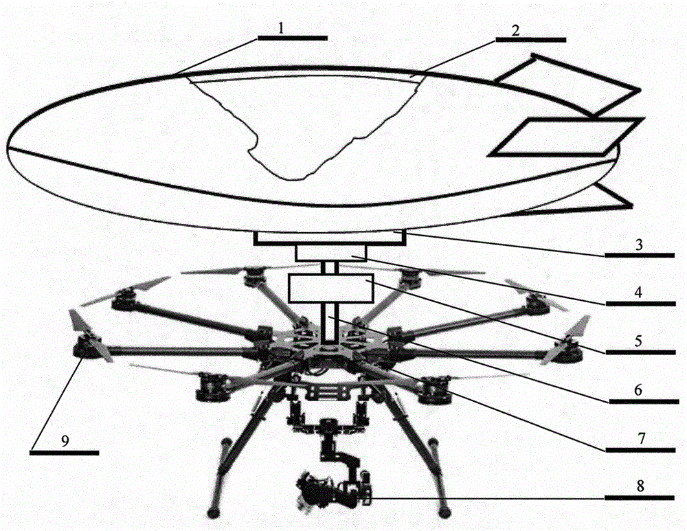 Hydrogen suspending photovoltaic monitoring aircraft and manufacturing method thereof