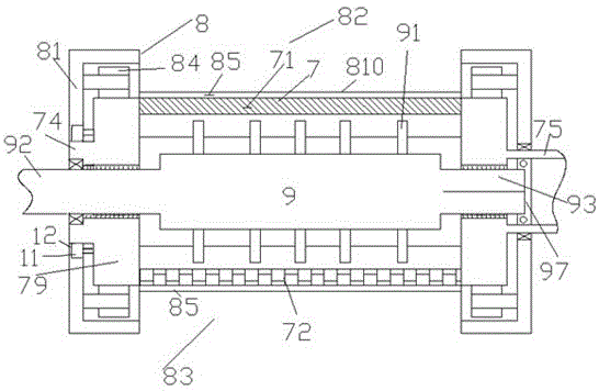 Support roller-containing powder preparation device for ceramics and use method thereof