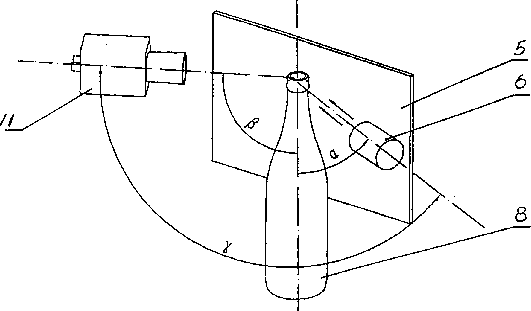 Glass Bottle and can detecting method and detecting device