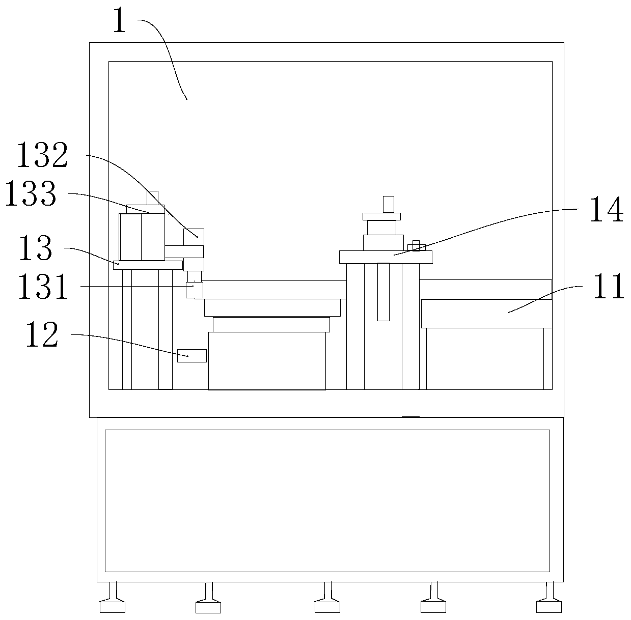 Full-automatic plug pressing, core pressing and cap screwing production line