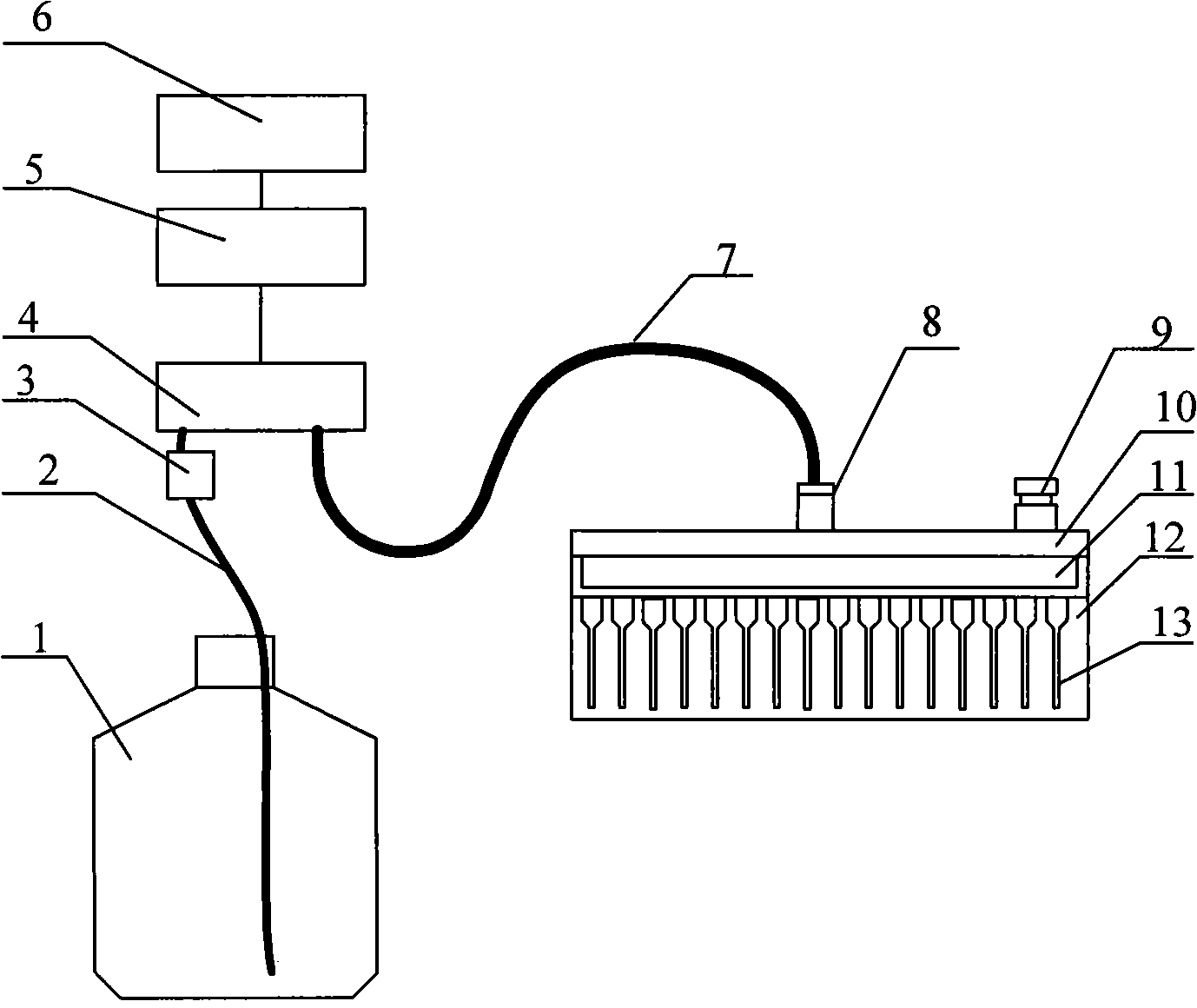 Automatic leaching method for soil column simulation test