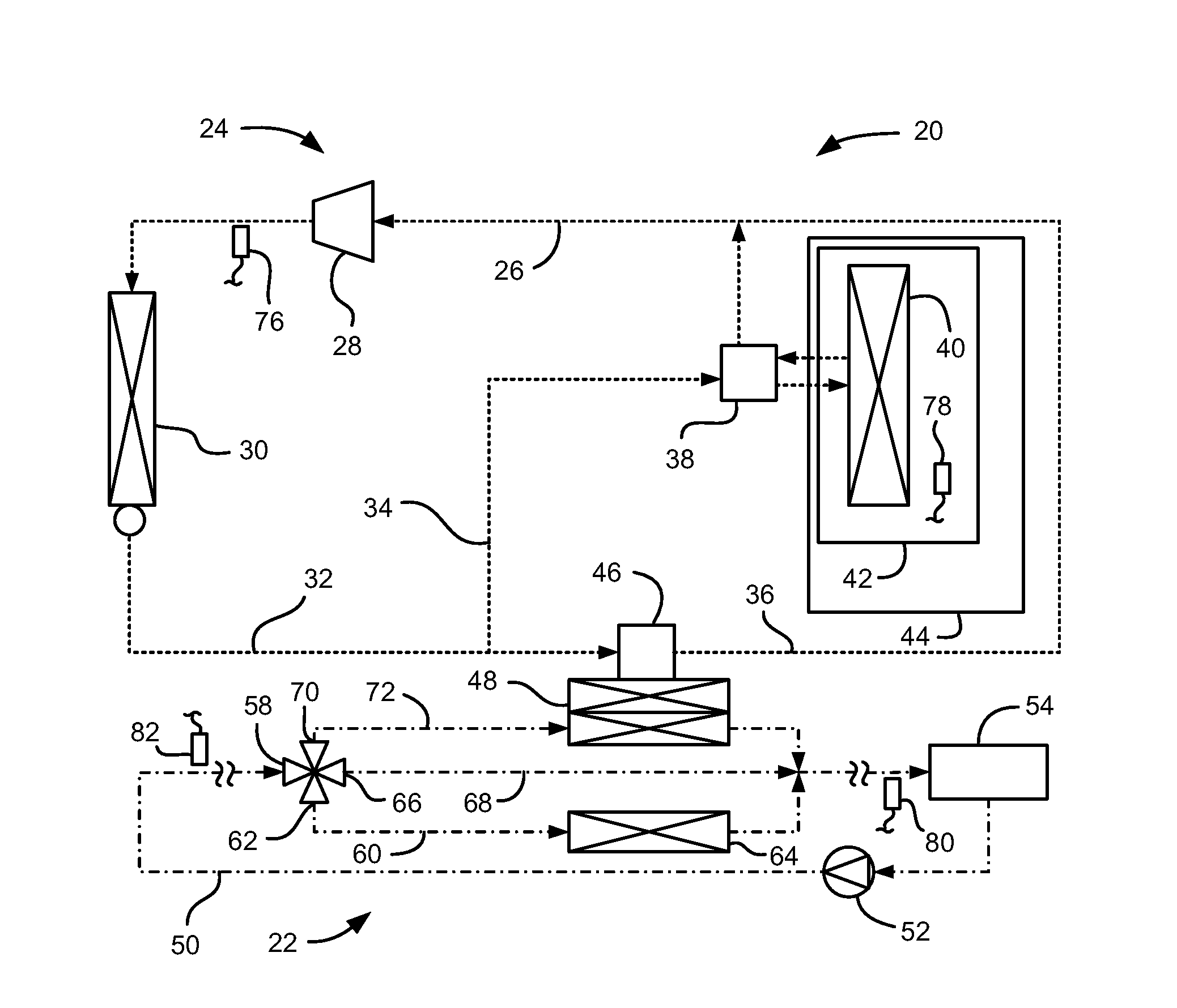 HVAC and Battery Thermal Management for a Vehicle