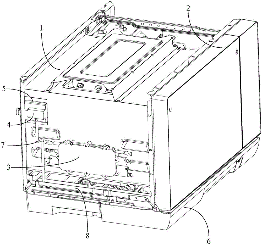 Steam exhausting system and steam cooking device