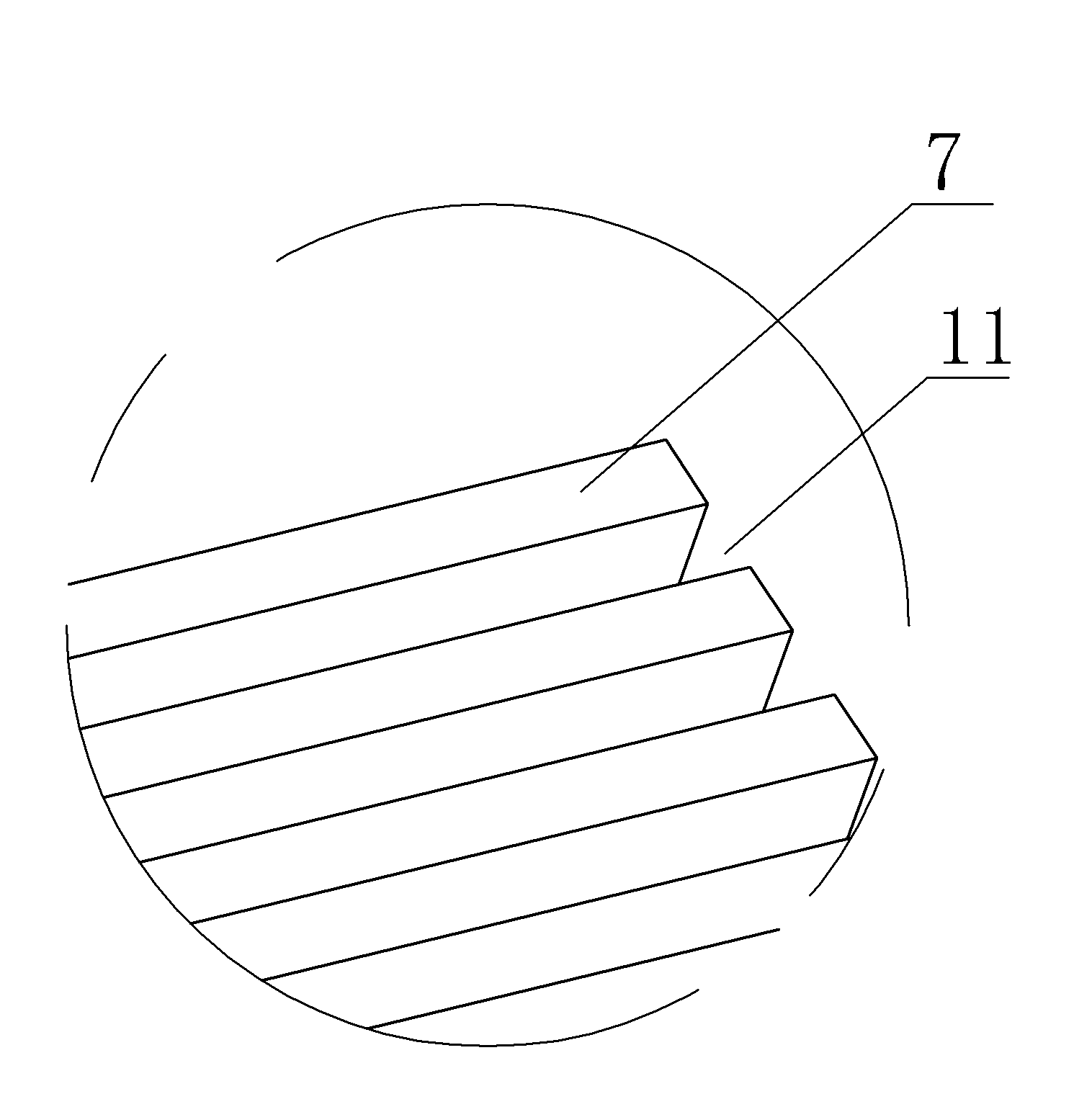 Three-channel cooling structure of CPU (Central Processing Unit)