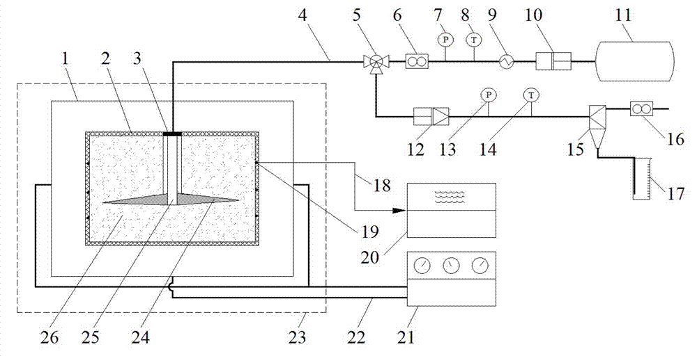 Experimental apparatus for exploiting natural gas hydrate reservoir by means of thermal fluid fracturing