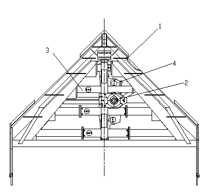 Ballast leveling mechanism for leveling ballast bed