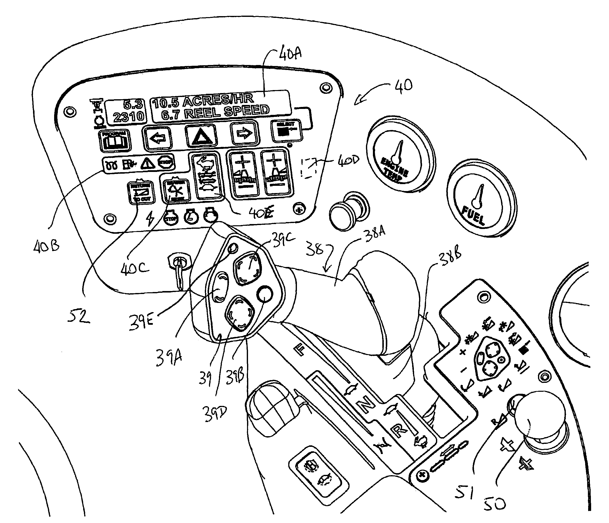 Crop cutting header with speed control of driven element using valve profiling