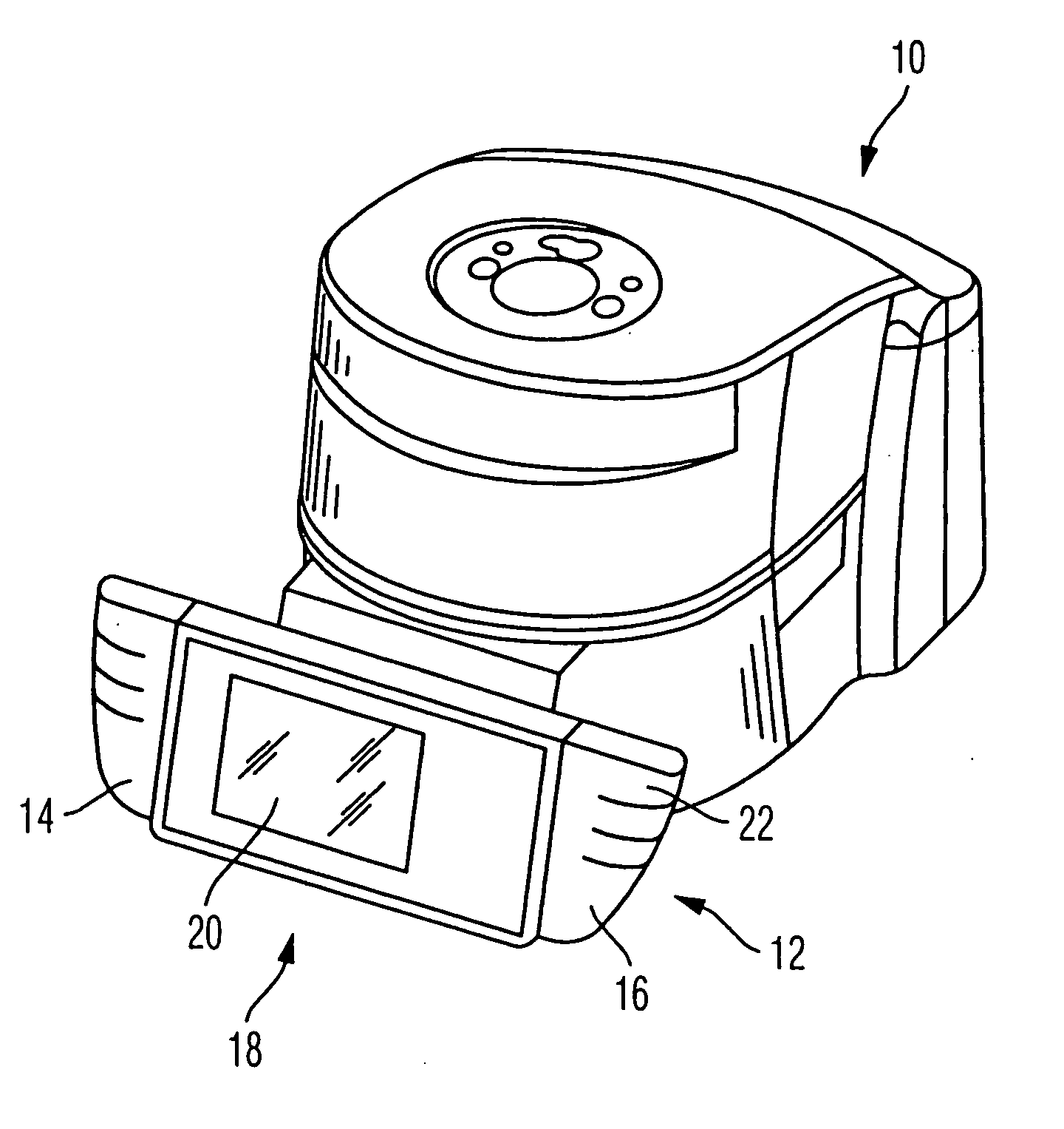 Display associated with a treatment device for dental material