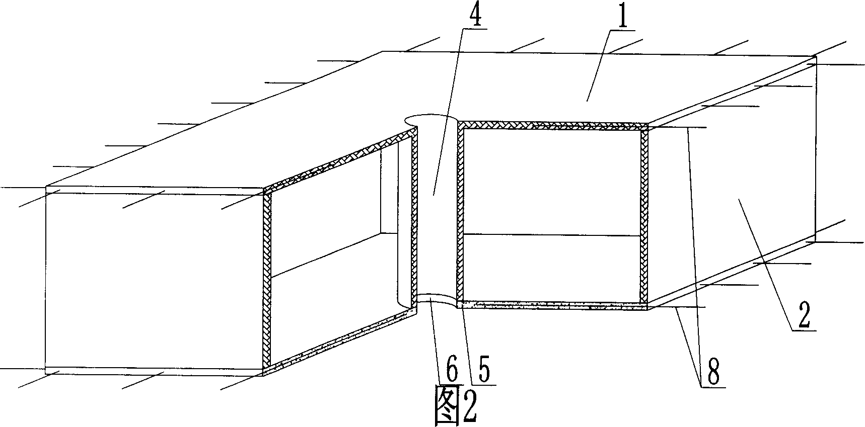 Opening box for concrete structure