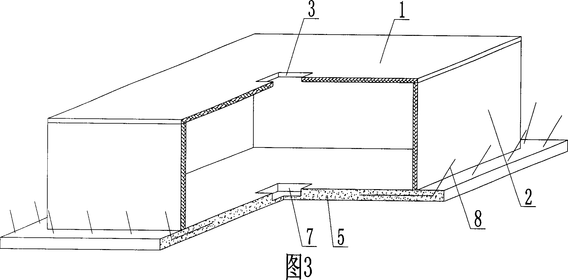 Opening box for concrete structure