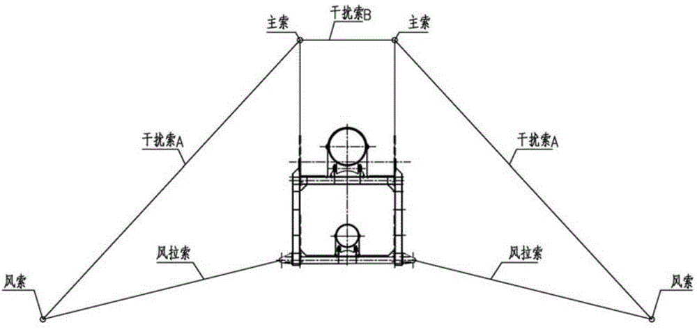 Long-span pipeline suspension bridge wind resisting method