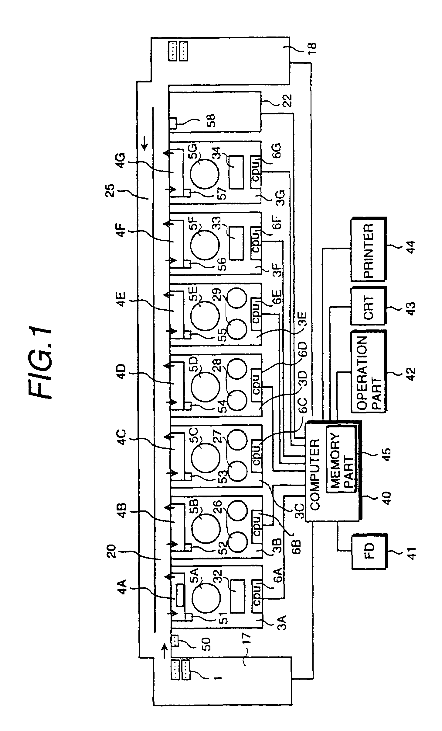 Analyzer system having sample rack transfer line