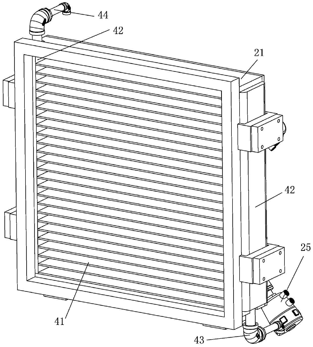 Soft-packing battery high vacuum micro-channel water removing device